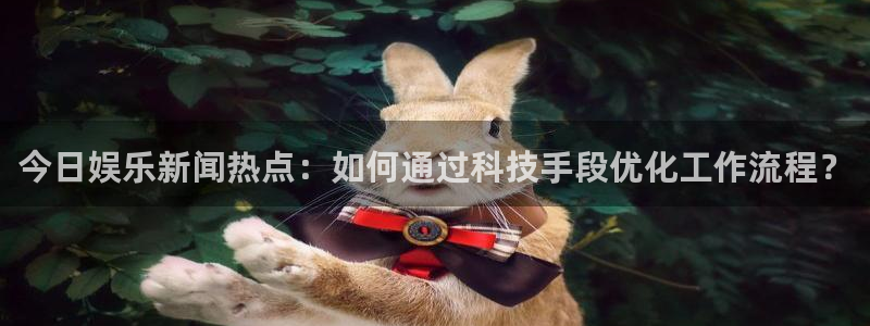 今日娱乐新闻热点：如何通过科技手段优化工作流程？